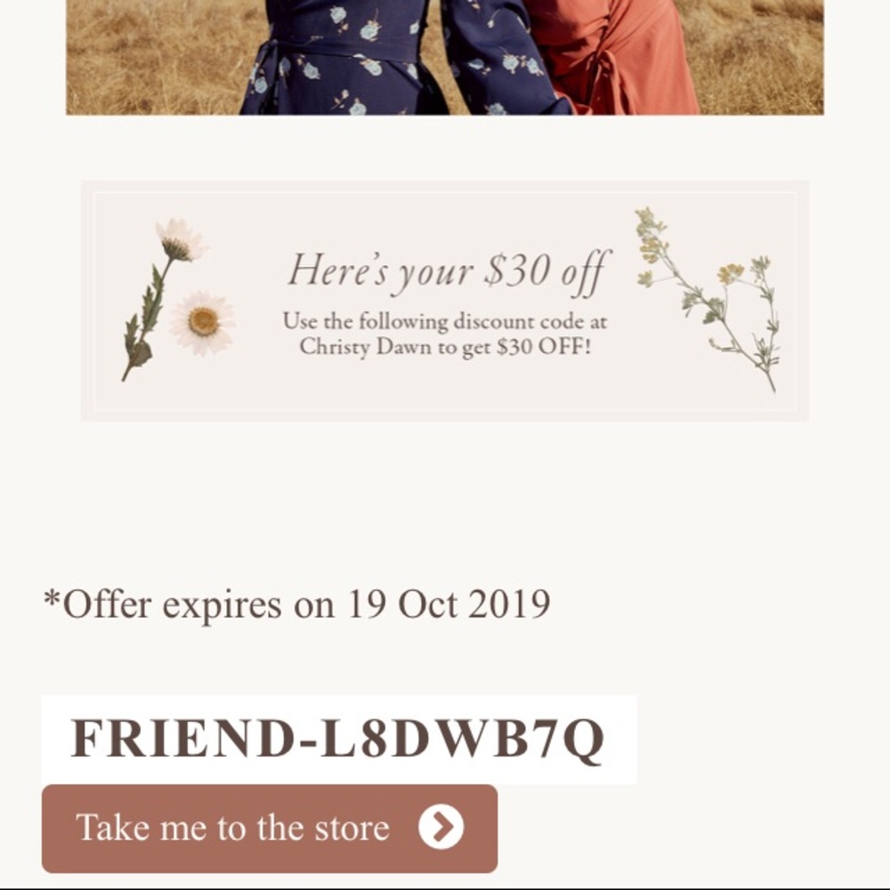 Christy Dawn Discount Code